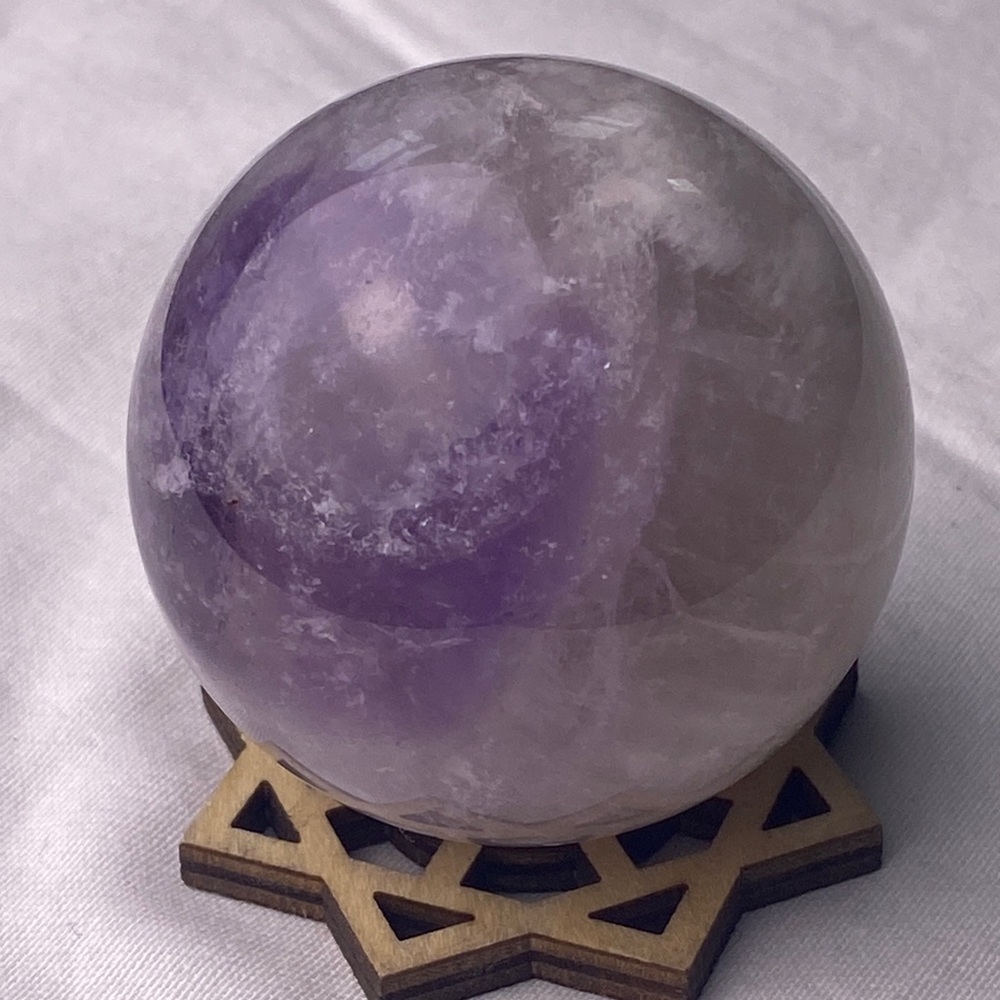 Amethyst with Smoky Quartz Sphere